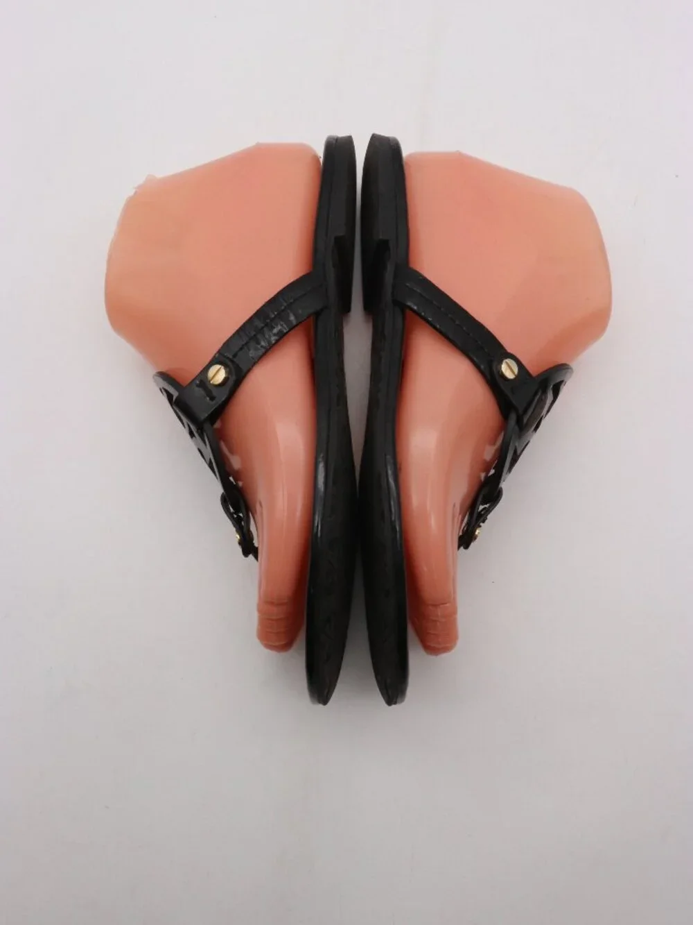 Tory Burch Miller Sandals Women's Size 6 M Patent Leather Black Casual Shoes